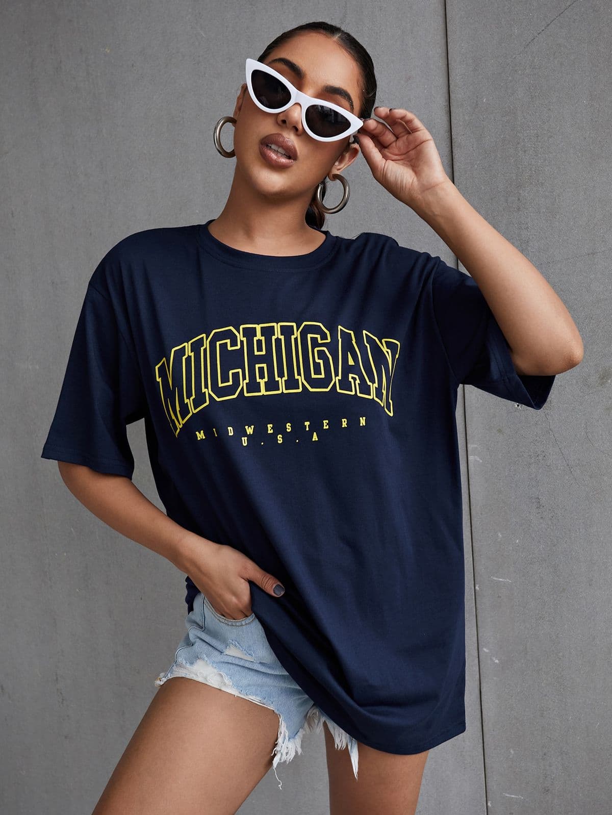 Letter Graphic Oversized Tee
